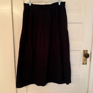 Universal Thread Black Midi A-Line Skirt